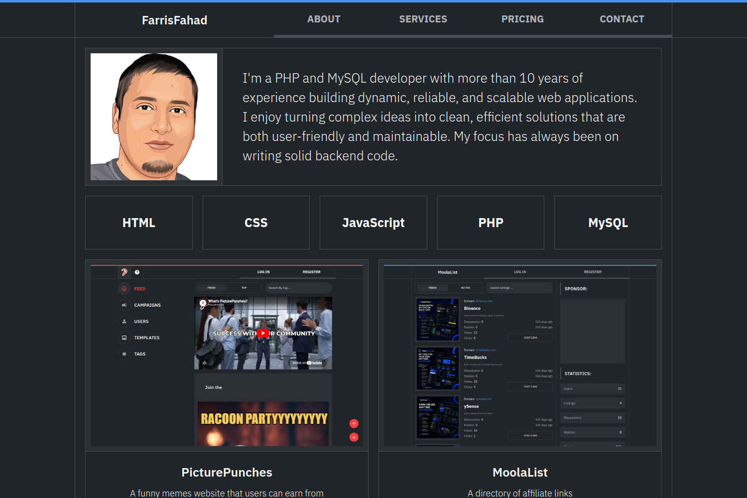 FarrisFahad Screenshot